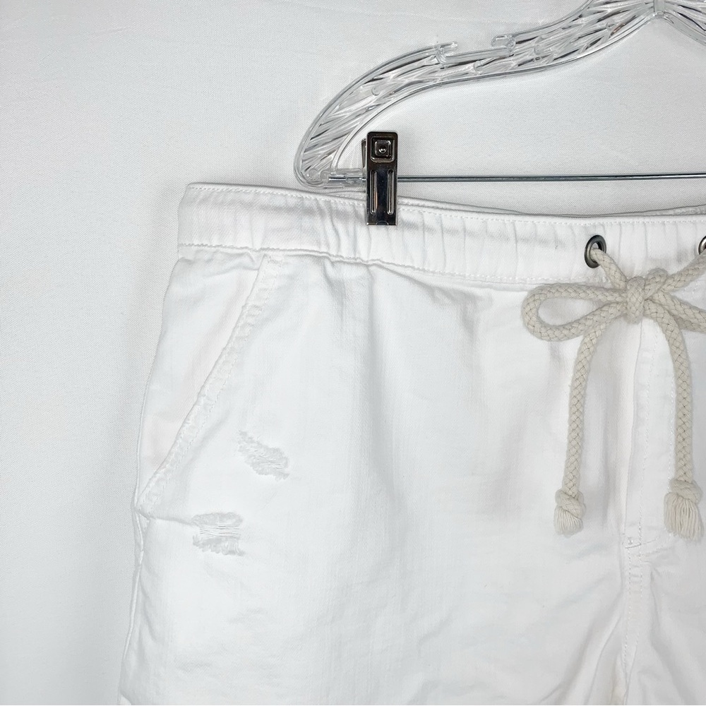 Aerie White Distressed Boyfriend Shorts - Picture 3 of 7